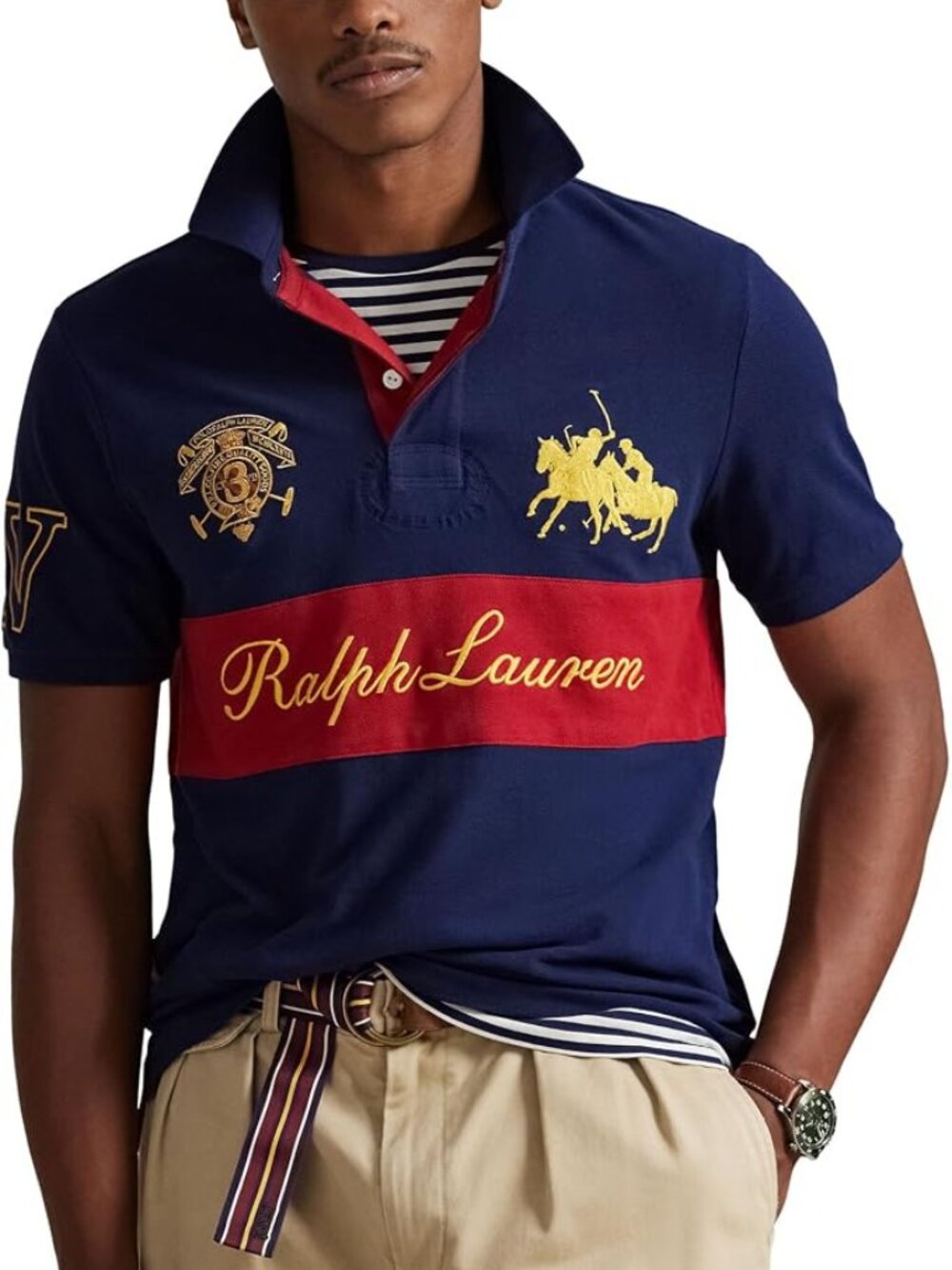 POLO RALPH LAUREN Classic Fit Crest Mesh Polo Shirt